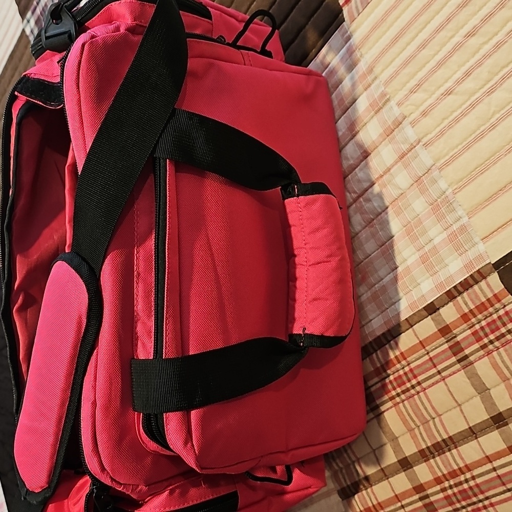 Vibrant Pink Rnage Tactical Bag with Black Stripes - Picture 9 of 10